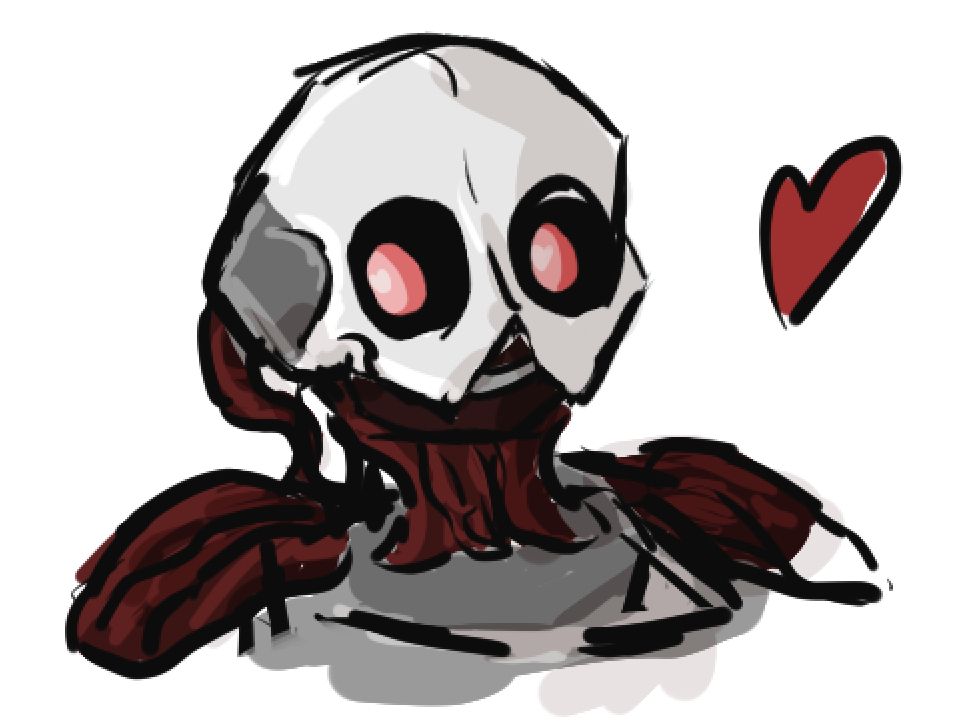An automaton from Helldivers 2, seemingly smiling happily.