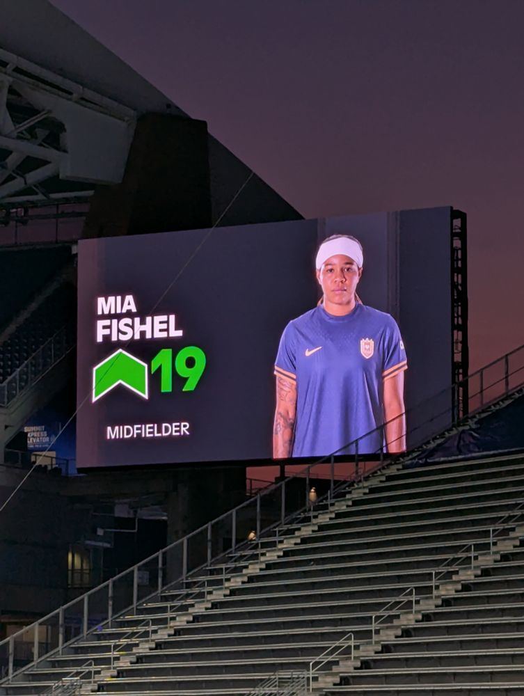Mia Fishel subbing on on the scoreboard