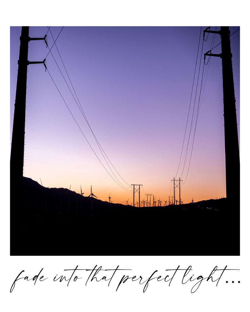 powerlines running away in to the sunset....