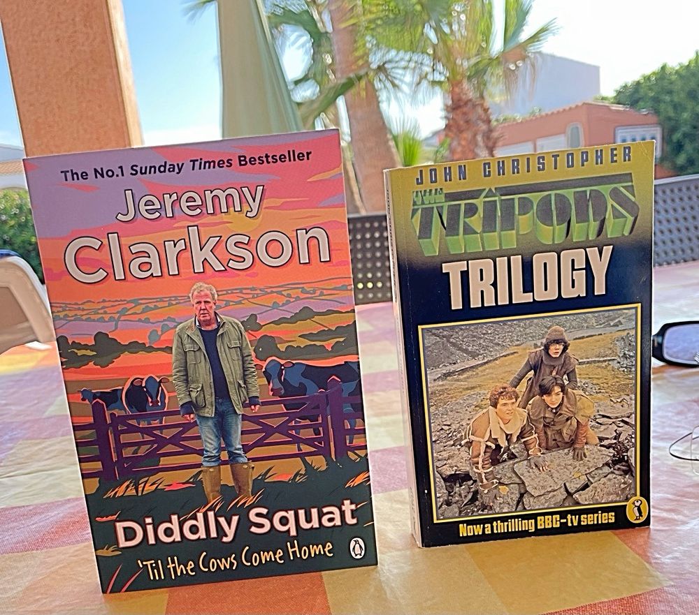 Two books- clarkson’s farm and the tripods trilogy 
