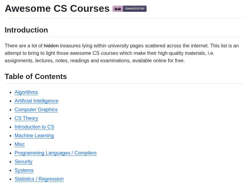 Screenshot of the repository