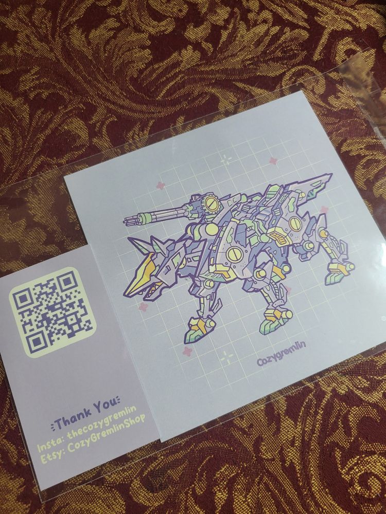 Cute pastel void wolf art piece by cozygremlin.