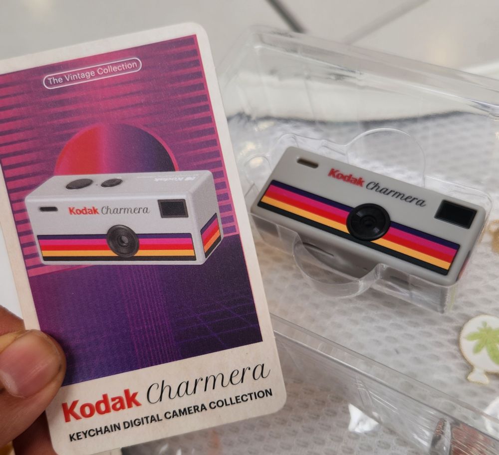 grey edition of the kodak charmera keychain