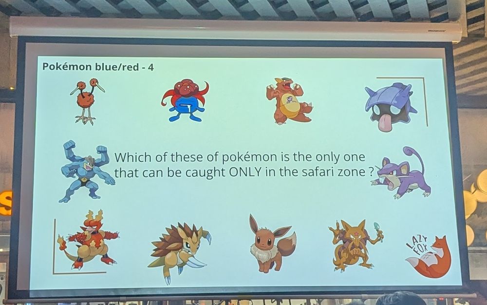 One of the Pokémon questions