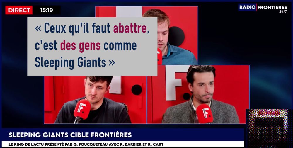 « Ceux qu'il faut abattre,
c'est des gens comme
Sleeping Giants »
