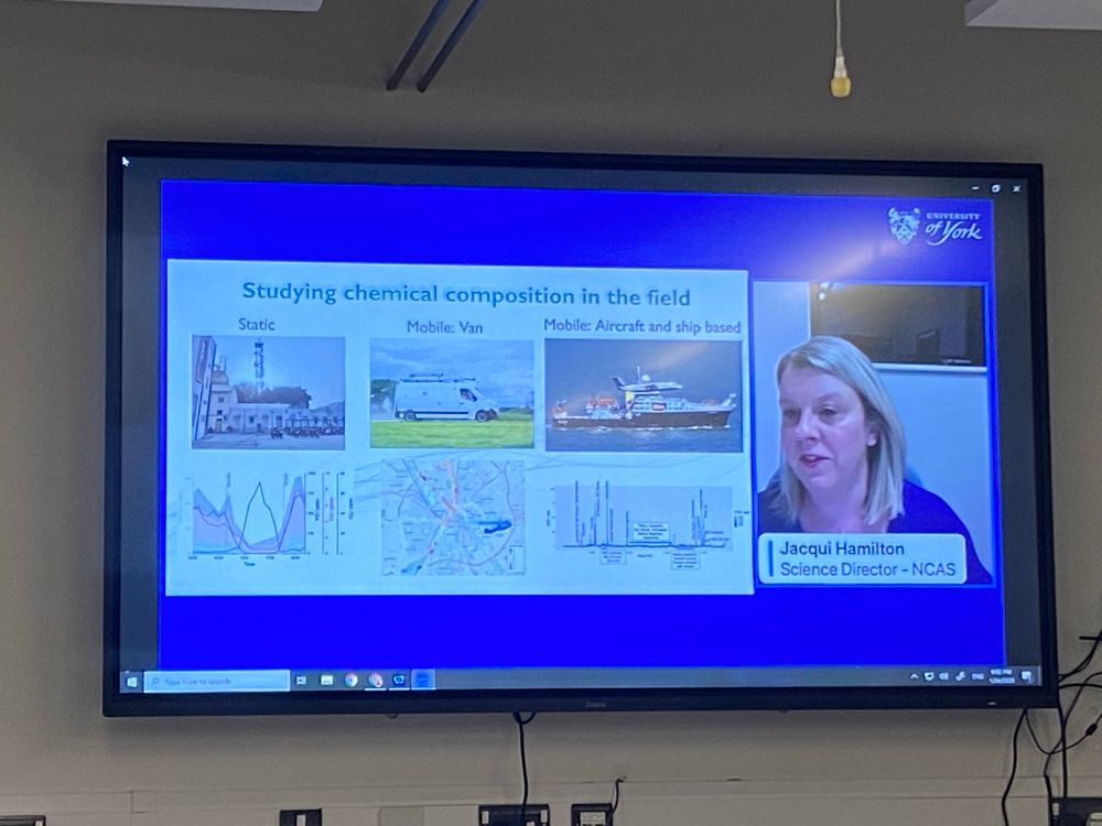 A screen showing presentation by Jacqui Hamilton