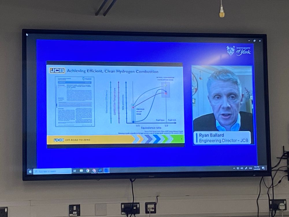 Ryan Ballard presented Ally Lewis’s study on cleaner emission from hydrogen combustion