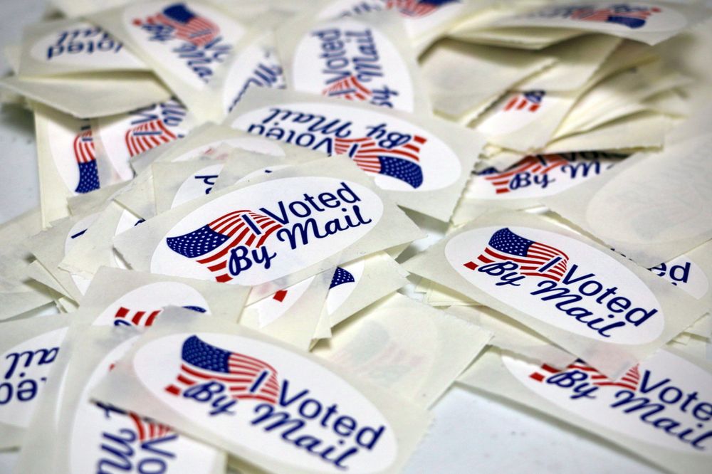 A report from an organization that advocates for democracy globally found that 34 countries or territories allow mail-in voting
