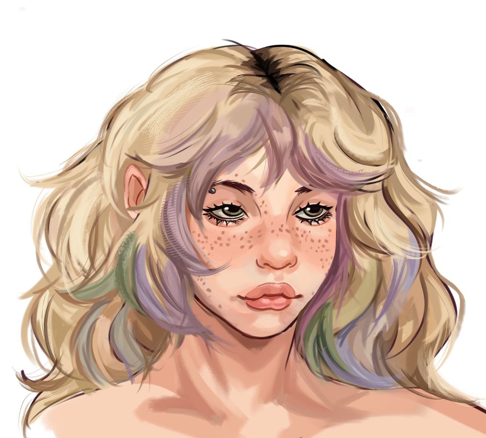 Digital realism paint of Vanessa from five nights at Freddy’s. 