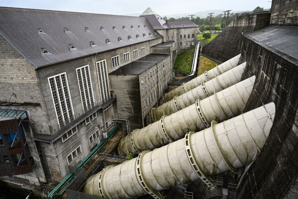 Original penstocks constructed by #Siemens-Schuckert (Berlin) that deliver Shannon waters to the turbines at Ardnacrusha (photo: M. O'Connell, 2025-07-04)