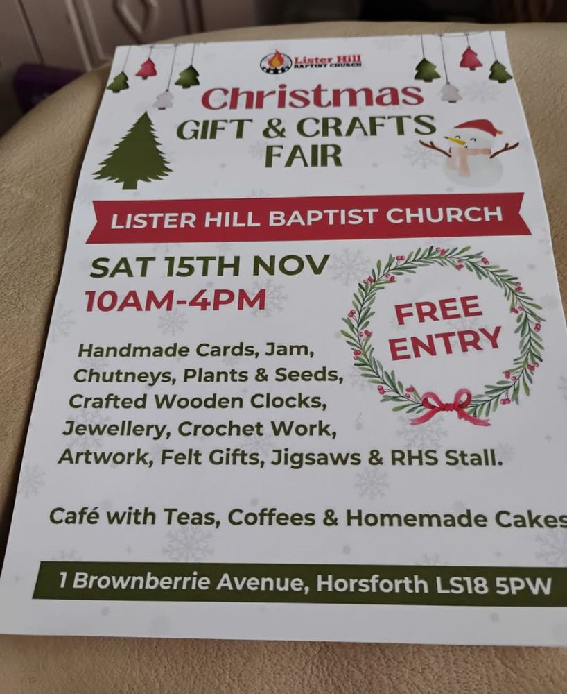 Craft fair at Lister Hill Church Horsforth 15/12