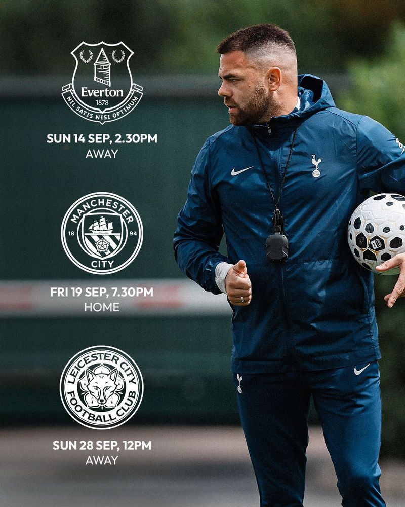 September fixture changes, Everton away now 2.30 on the 14th, Man City at home now Friday 19th at 7.30pm, Leicester away now Sunday 28th at 12pm.