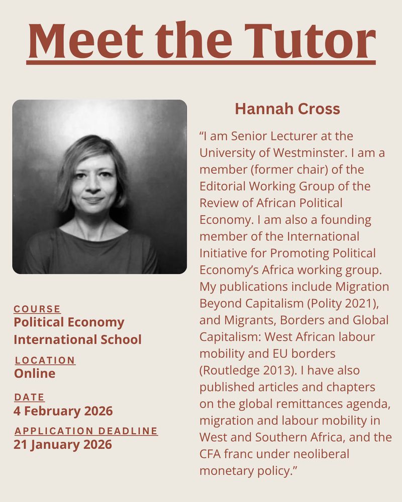 Promotional poster for 'Meet the Tutor' featuring Hannnah Cross. Event details include the date 4 February 2026 and the location as online. 