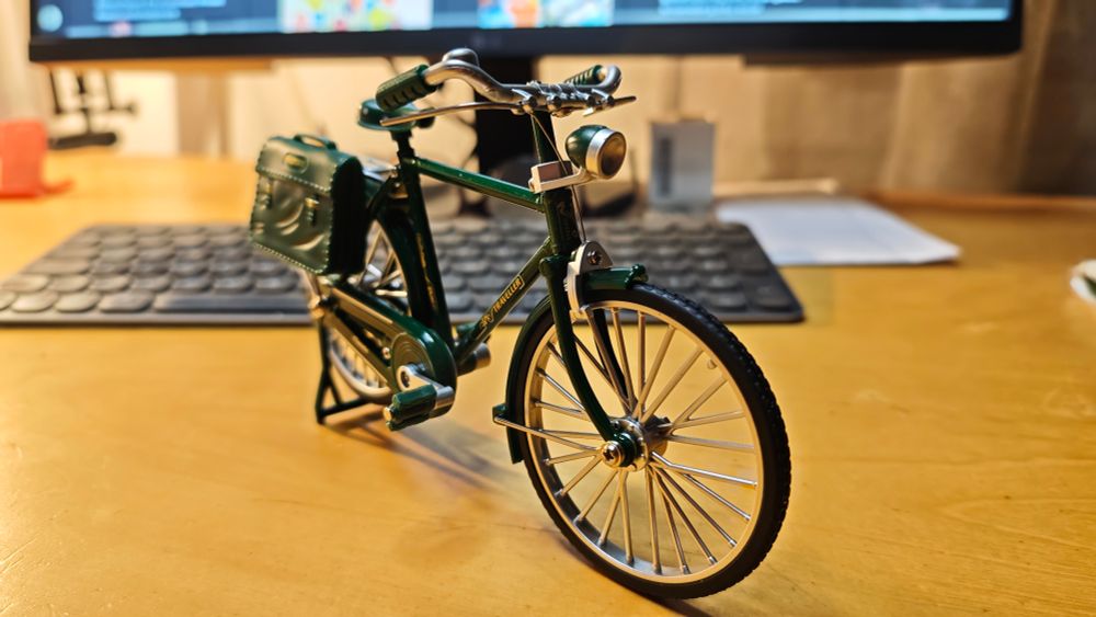 Fertig gebautes Fahrradmodell 