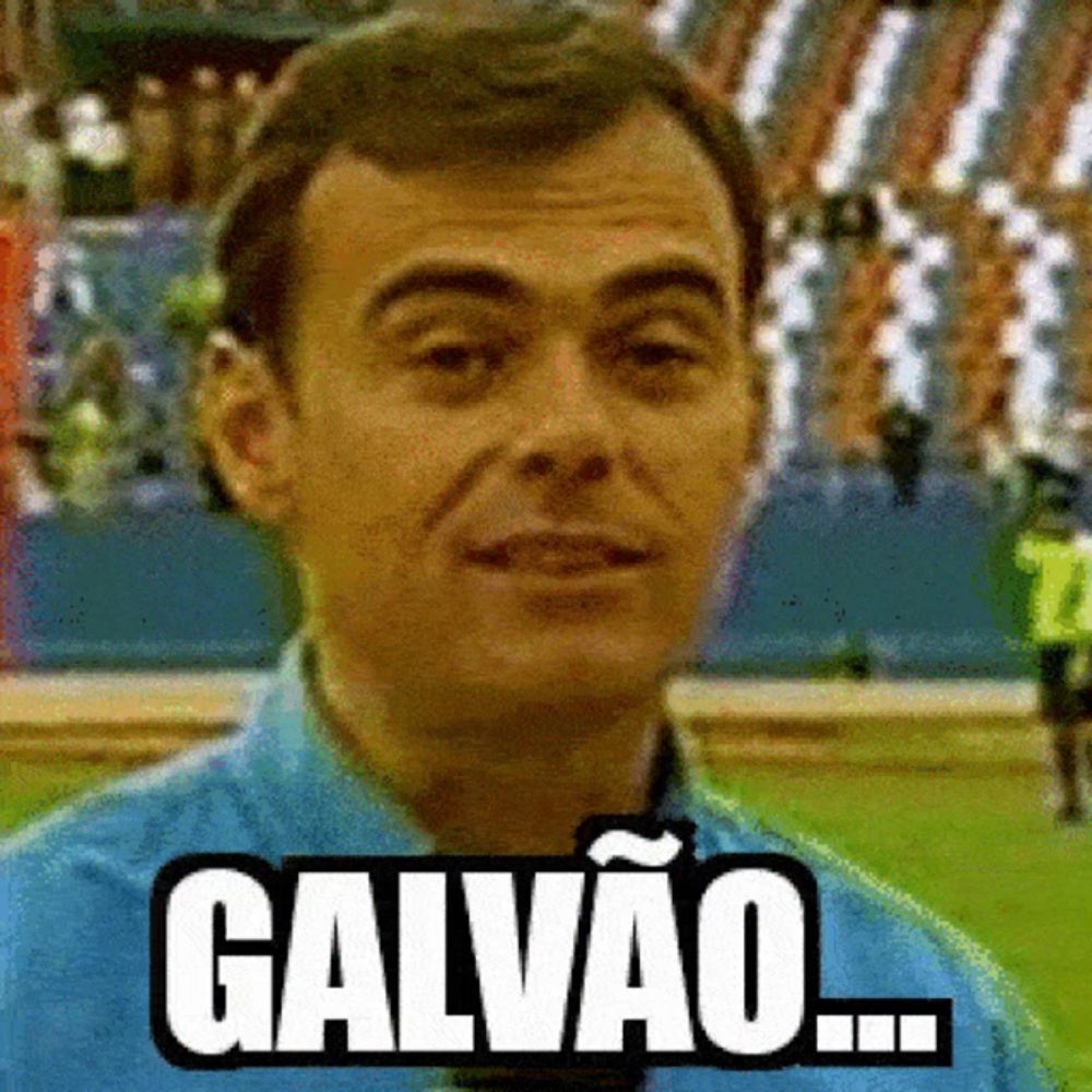 a man in a blue shirt with the word galvao written on it