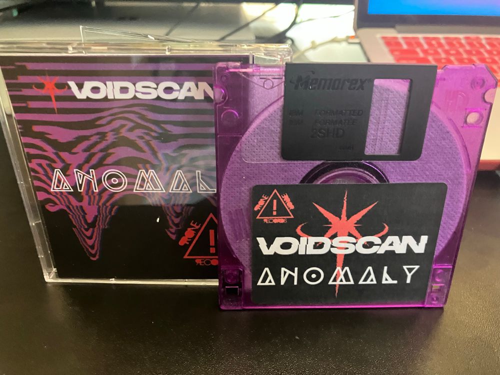 The floppy disc release of the song Anomaly by Voidscan