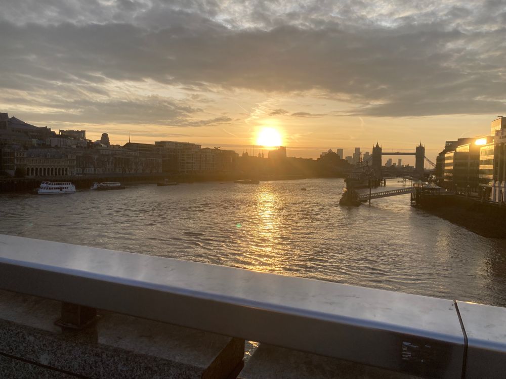 Sunrise from London Bridge