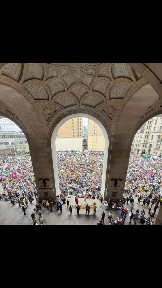 View of the Pittsburgh protest