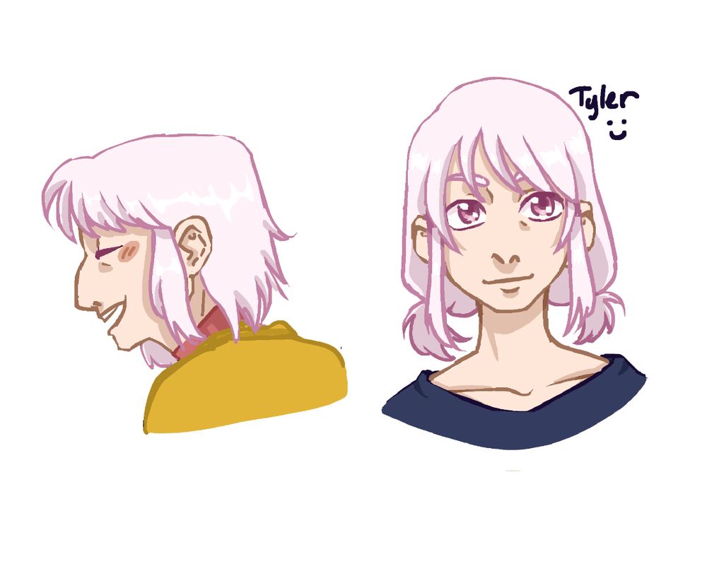 Digital portraits of a young adult smiling and laughing 