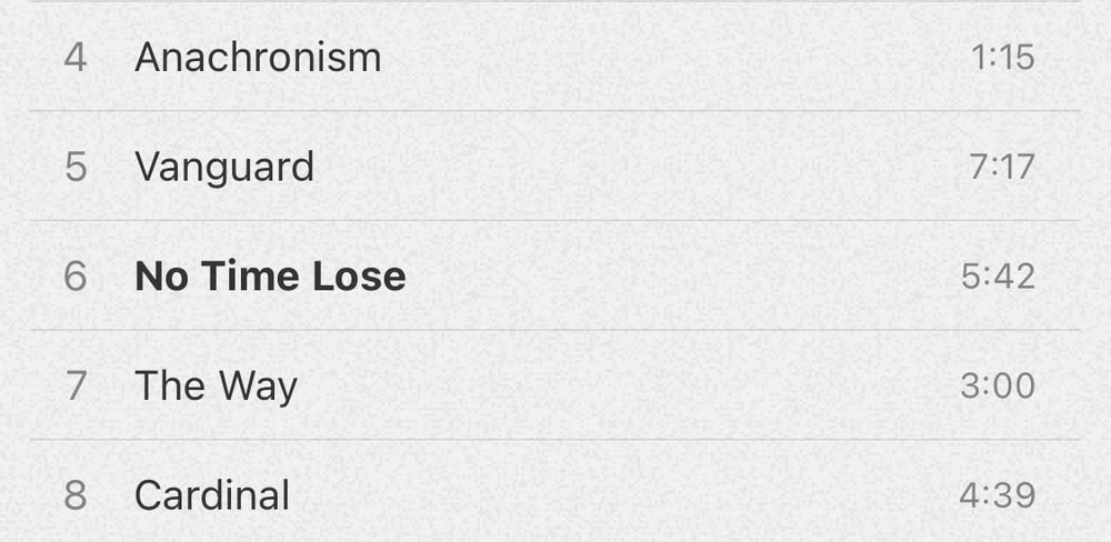 A screenshot of a bandcamp album lifting title names and musical elements from Mr. Hoosteen's "No Time 2 Lose"
