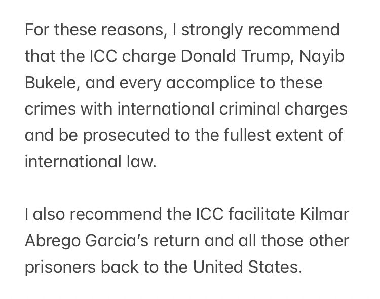 Aaron’s International Criminal Court complaint against Donald Trump and Nayib Bukele for illegal deportation and detention of Kilmar Abrego Garcia and the countless other captives in El Salvador’s prison camp Part 3