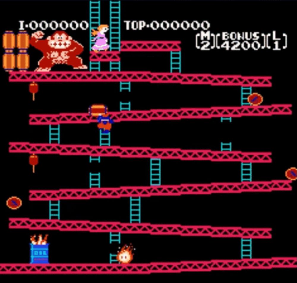 a screenshot of a video game with a monkey and a girl