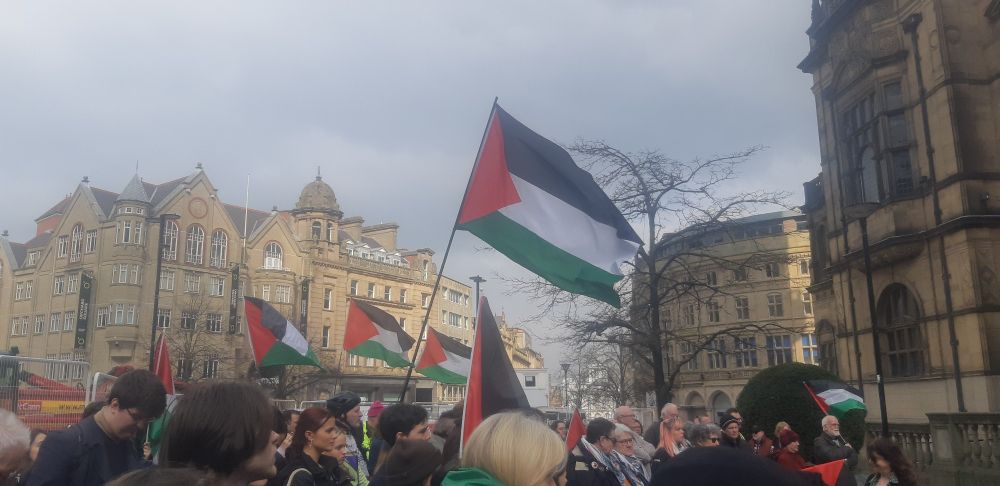 photo: sheffield palestine rally wednesday 06/03