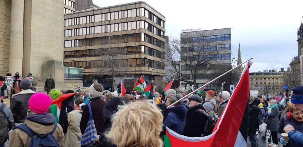 photo: sheffield march for palestine 20/01