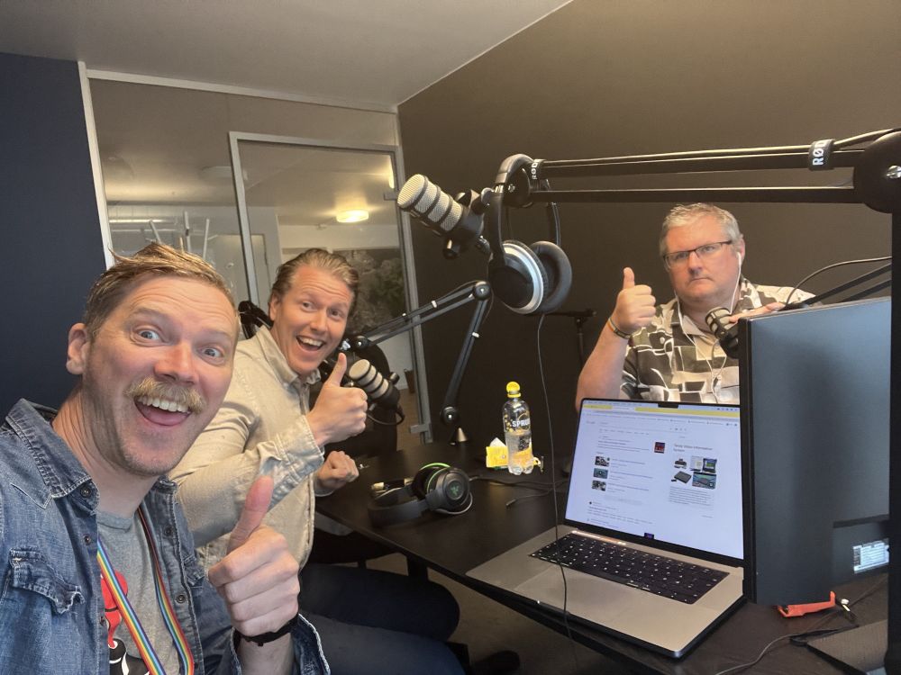 Martin Gjesdal, Ketil Espenæs og Jostein Hakestad på Yasmine Bleeth Soundstage A