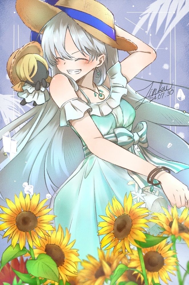 水着アナスタシア(Fate/GrandOrder)
ひまわり(学名: Helianthus annuus)
花言葉 憧れ 情熱 「あなただけを見つめる｣