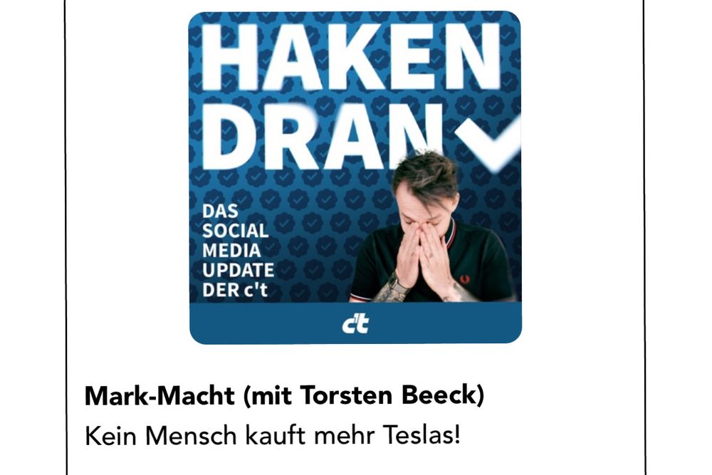 Cover Podcast „Haken dran“, aktuelle Folge: Mark-Macht