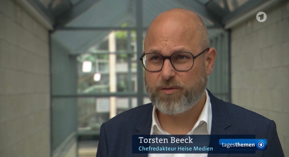 Torsten Beeck looking sceptical on national TV