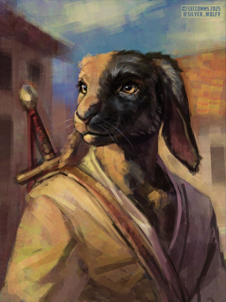 an anthro rabbit portrait