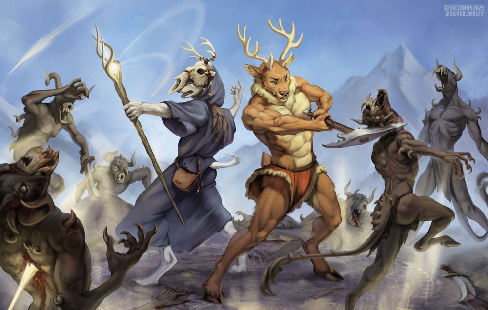 dark fantasy battle