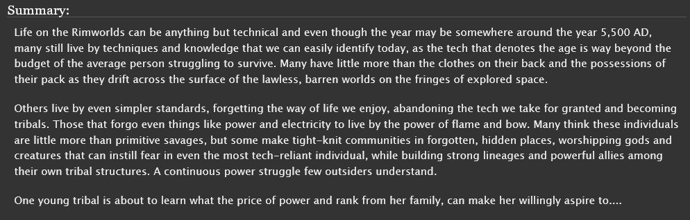 The summary of my Rimworld fanfic, ‘The Maiden Of My Queen.’