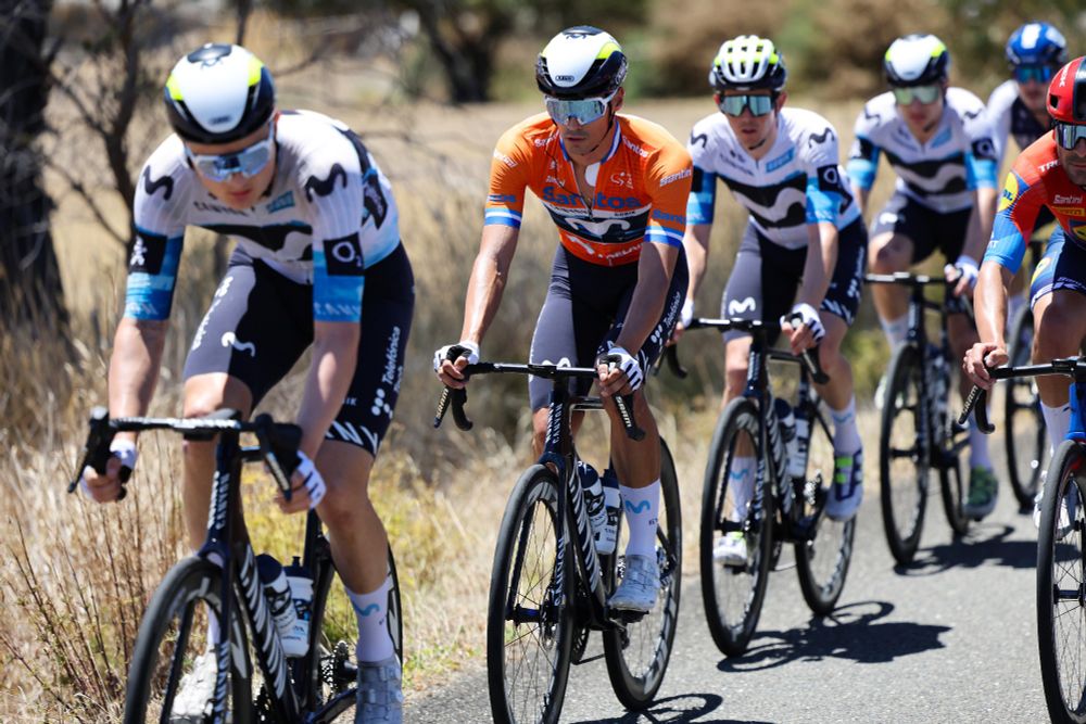 Javier Romo (Movistar Team) en acción en la cuarta etapa