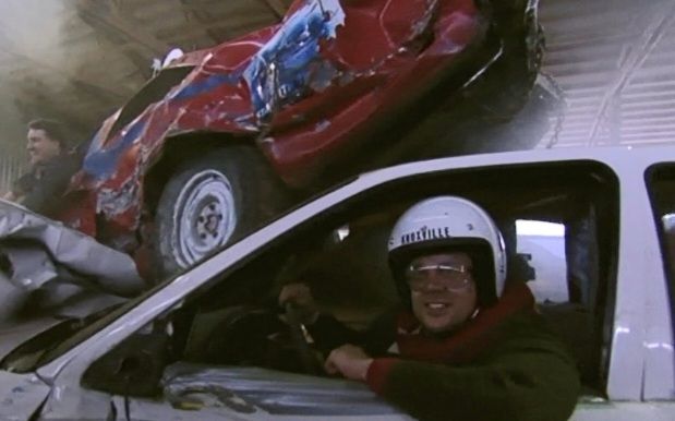 Johnny Knoxville in the Rent-a-Car Crash-up Derby segment of Jackass: The Movie