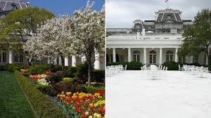 Trump has paved over the Kennedy Rose Garden at the White House.