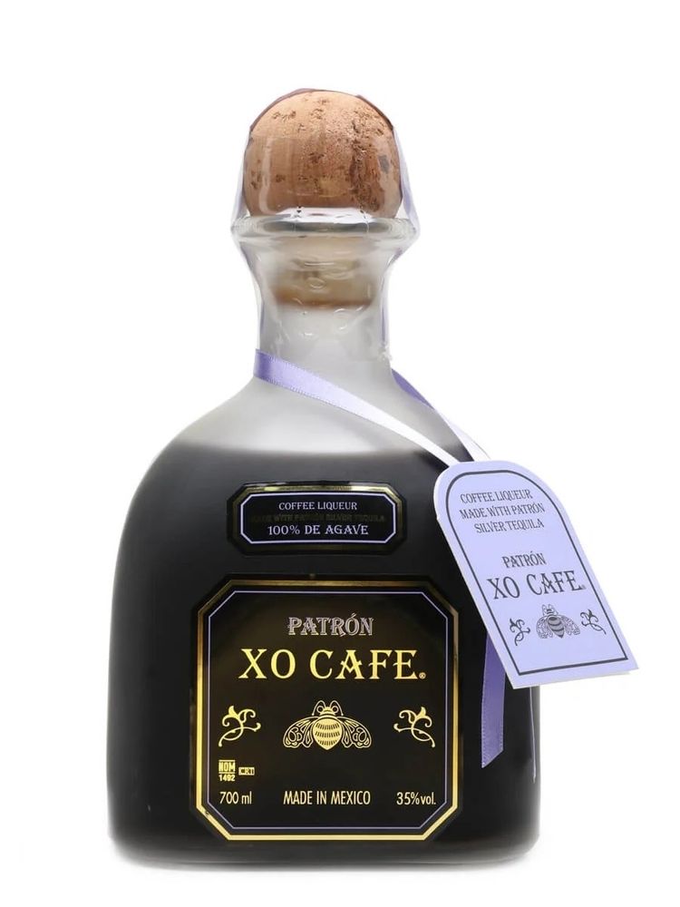 A photo of a bottle of Patrón XO Cafe tequila