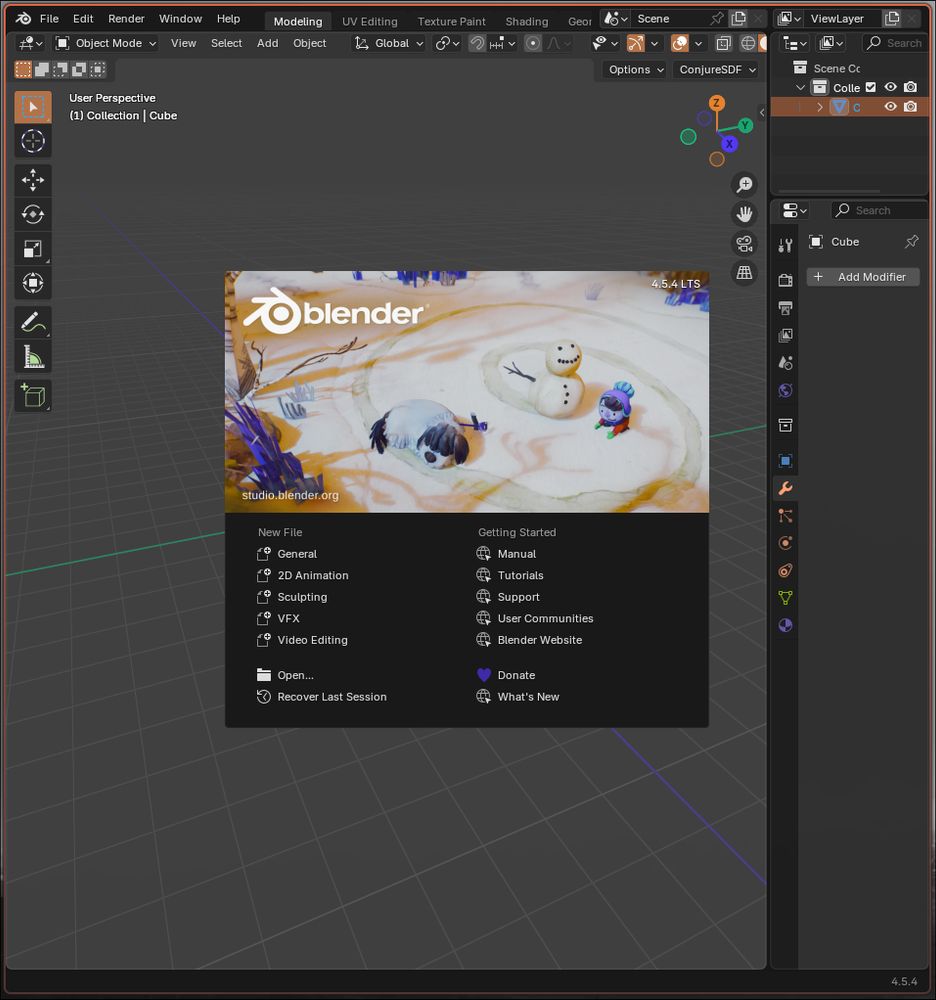 An image of the Blender editor where basically all of the colors are as wrong as they could possibly be.