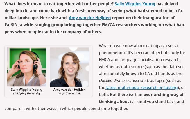 The image of the opening paragraphs of the new rolsi.net blog by Sally Wiggins Young and Amy Van der Heijden on the new EatSiN network
