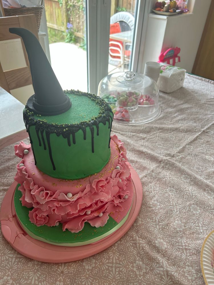 Two-tier wicked themed cake 
