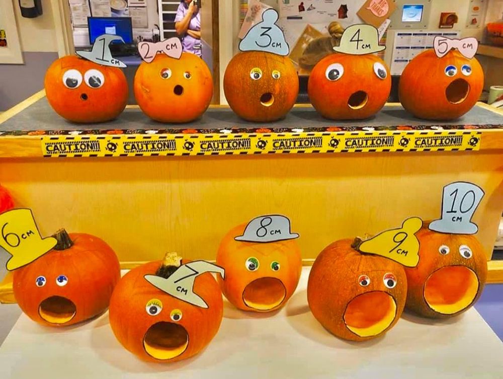 Cervical dilation in pumpkins from one to ten 