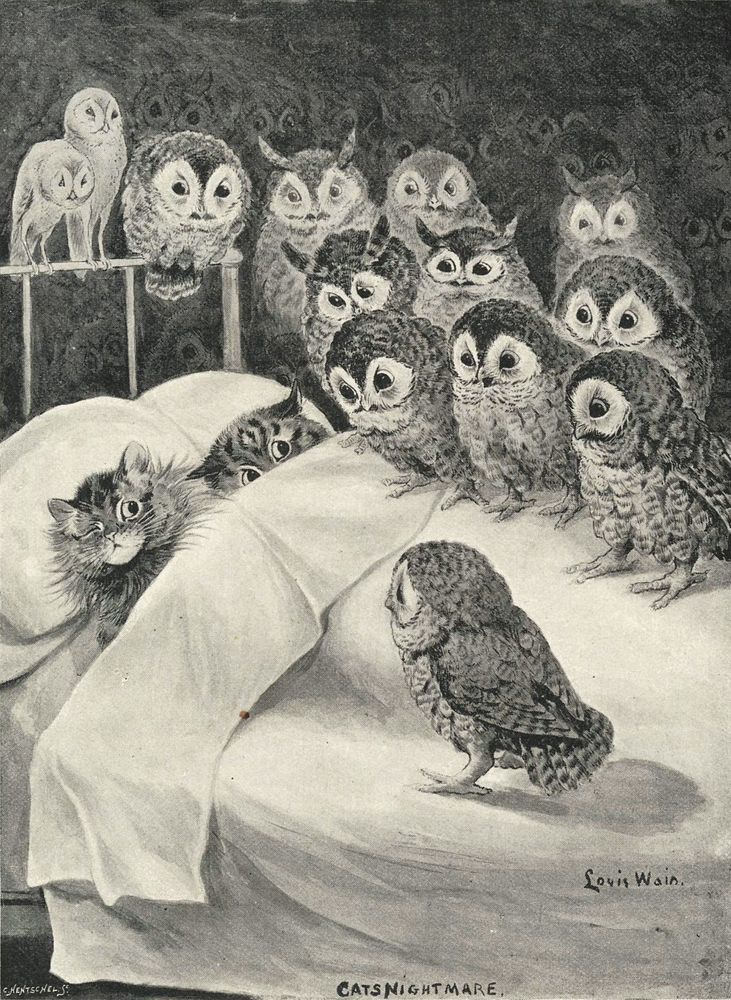 Louis Wain’s “Cat’s Nightmare” (1907).