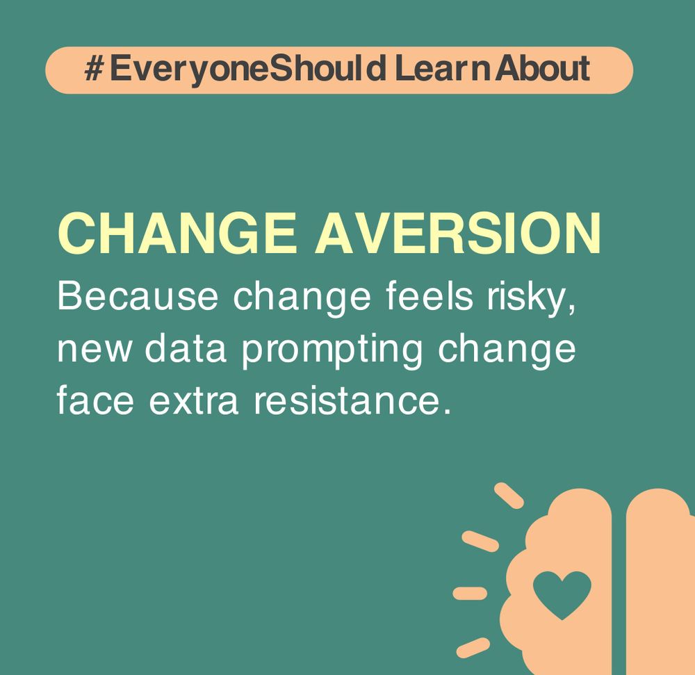Change aversion: Because change feels risky, new data prompting change face extra resistance. #EveryoneShouldLearnAbout #research #science #phdlife #NewsYouCanUse #academia