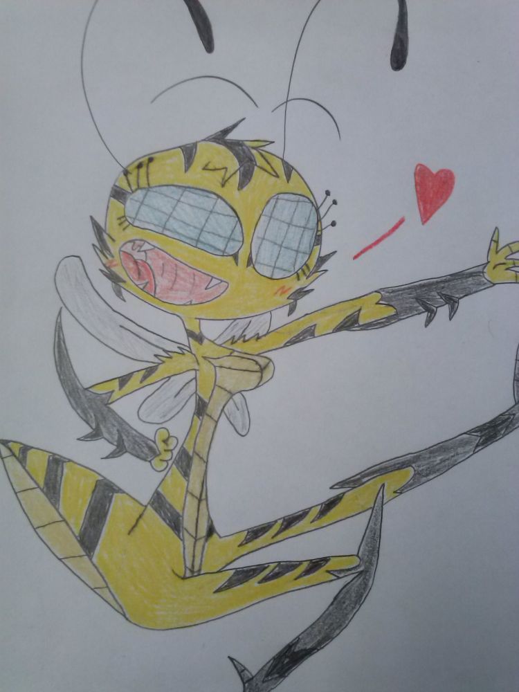 Beedrah, an old anthropomorphic bee kaiju OC of mine. 
Might revisit her one of these days, I have some sort of idea...