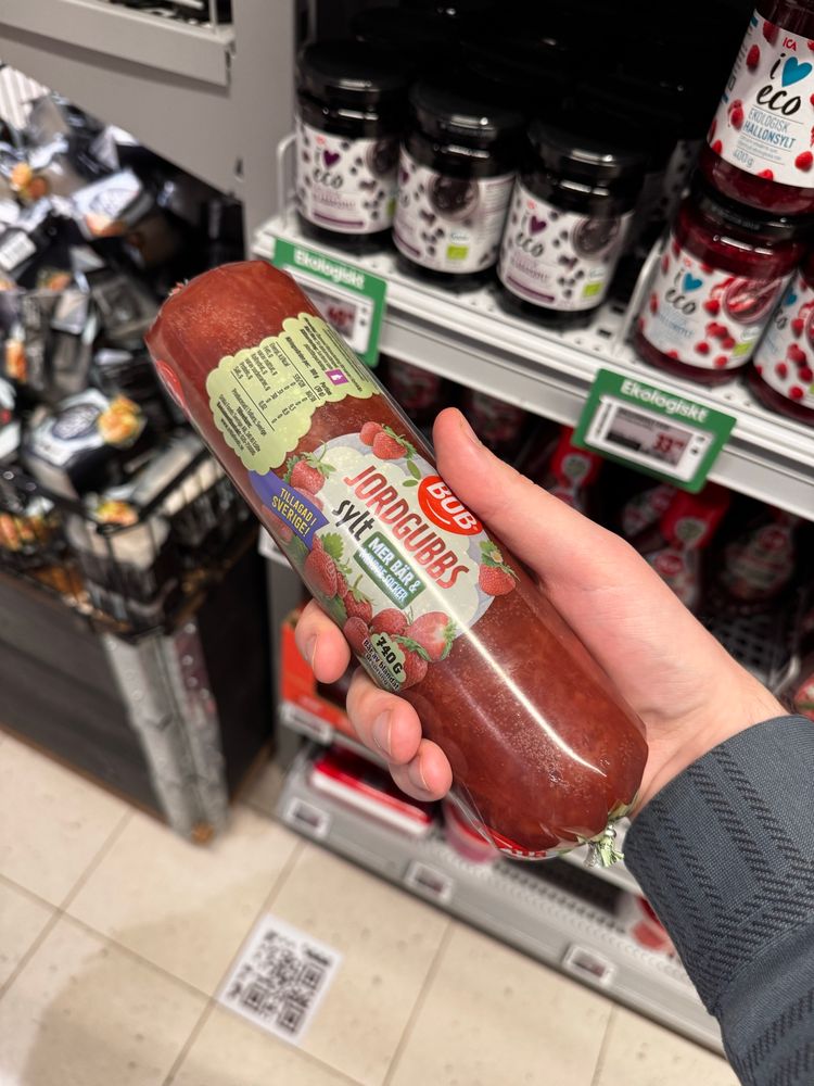 jam… in a tube, like a salami… 