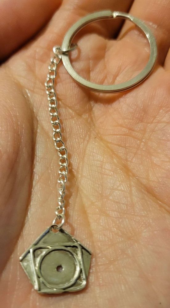 Keychain chain with Solar House home logo