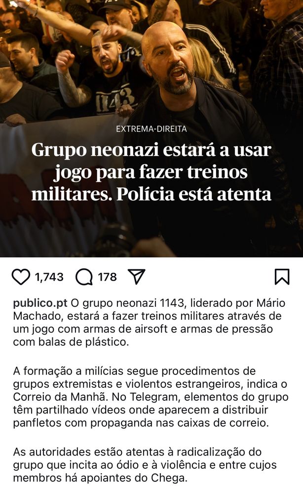 Neo nazis are undertaking military style training in Portugal 