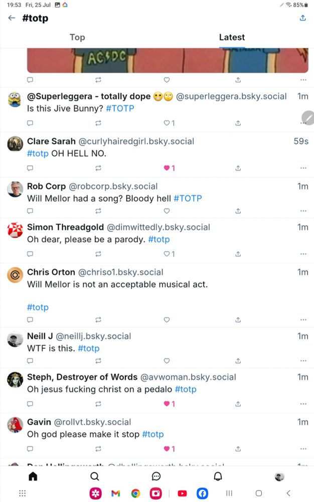 Screenshot of bluesky 